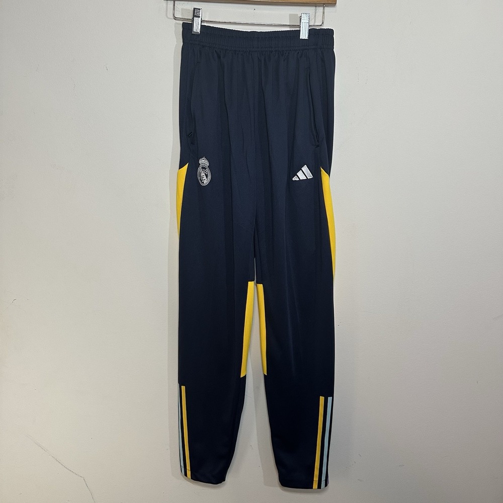 Real Madrid Training Football Soccer Pants Blue Adidas Younth Size XL  Age 13-14